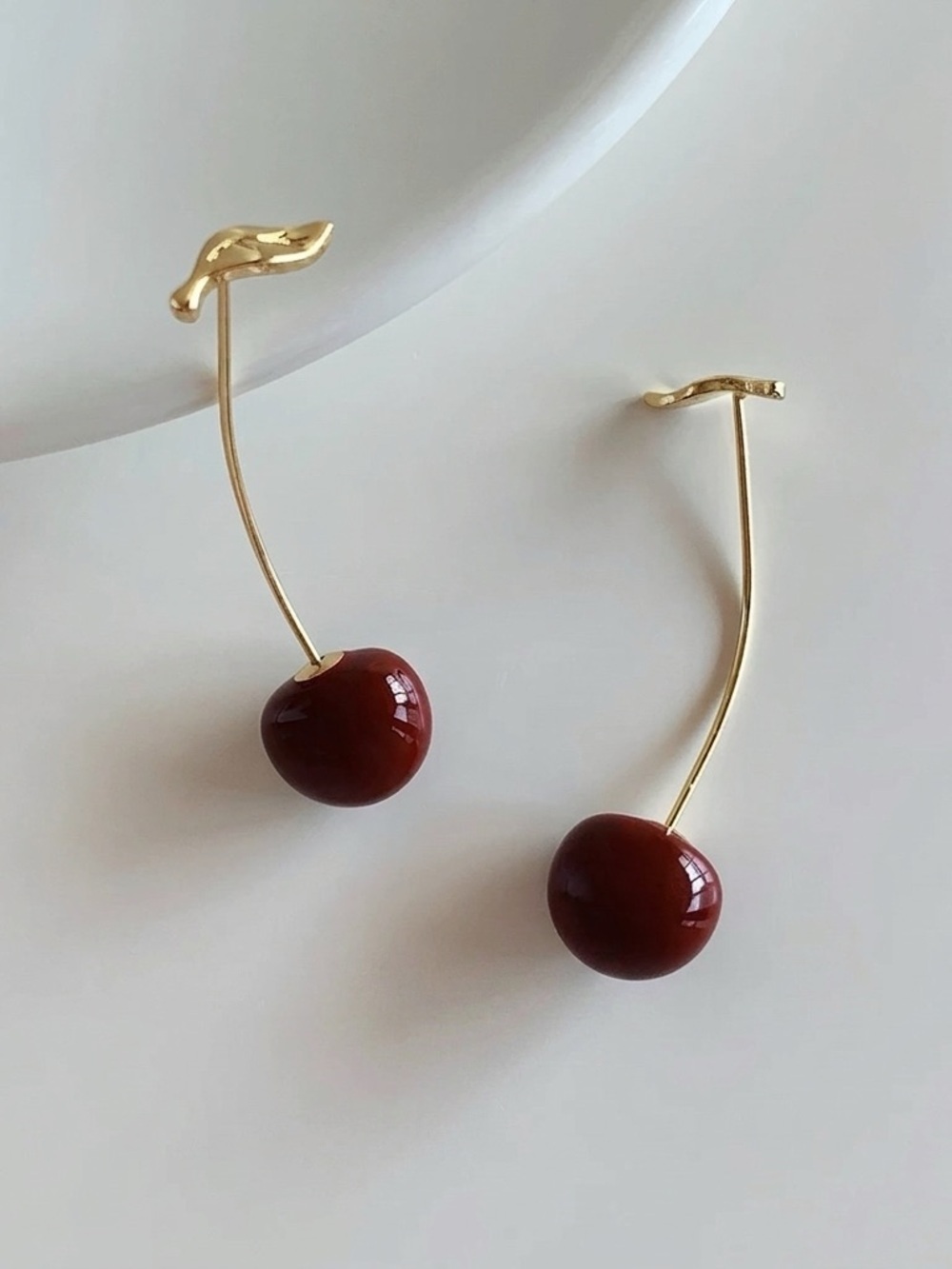 NEW Minimalist Cherry Statement Earrings - Niche Design